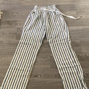 LoveTree linen high rise striped pant